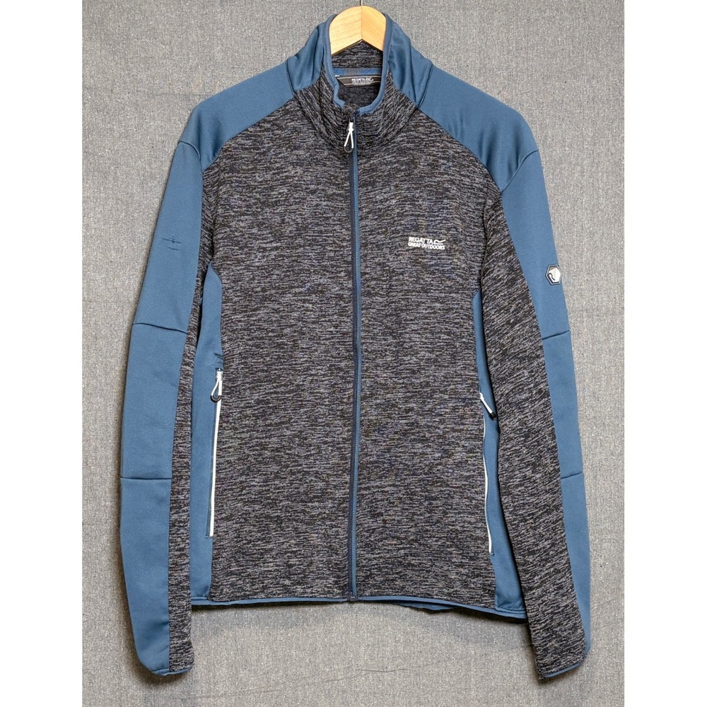 Regatta Great Outdoors Mens XL Full Zip Fleece Jacket Blue Grey Hybrid